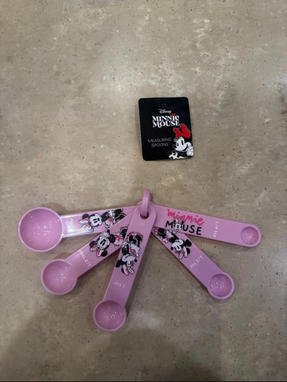 Disney Minnie Mouse Pink Measuring Spoon Set